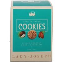 Gebäck mit Kokosnuss und dunkler Schokolade, vegan Cookies Ceylan Coconut and Dark Chocolate