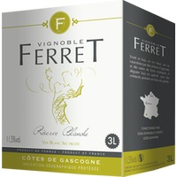 Réserve Blanche Côtes de Gascogne Bag-in-Box - 3,0 L - - Vignoble Ferret - Französischer Weißwein