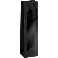 Geschenktüte Schwarz 1er mit Fenster