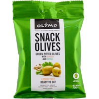 Snack-Oliven - grüne entsteinte Oliven mit Ingwer und Kräutern 70 g