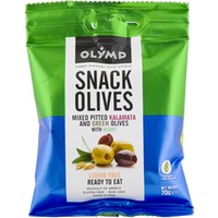 Snack-Oliven - entsteinte Kalamata- und grüne Oliven mit Kräutern 70 g