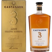 Grappa Leon Fuoriclasse invecchiata in Barrique Riserva 3 Anni 38 % 0,7l in Geschenkbox/Castagner
