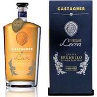 Grappa Leone Fuoriclasse Brunello di Montalcino invecchiata in barrique 12 Mesi 38 % 0,7l in Geschenkbox/Castagner