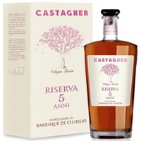 Grappa invecchiata in Barrique di ciliegio Riserva 5 Anni 40 % 0,7l in Geschenkbox/Castagner