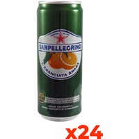 Sanpellegrino Aranciata Amara - Confezione cl. 33 x 24 Lattine Sleek