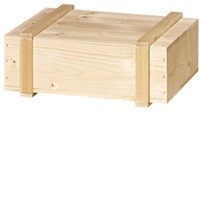 Holzkiste für 3 Bocksbeutel oder 3 Flaschen Wein oder Sekt