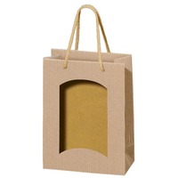 Geschenktüte Tragetüte midi Welle natur