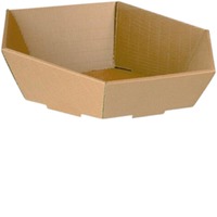 Geschenksverpackung 6-eckig Präsentkorb natur