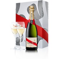 Champagner Mumm Cordon Rouge - Geschenk-set 2 Champagnergläser