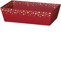 Weihnachtsverpackung „Präsentkorb Sternenregen rot“ – groß