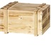 6er Holzkiste mit Schiebedeckel und Leisten geflammt 