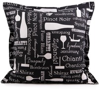 Dekokissen Design Weinflasche 40 x 40 cm