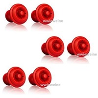 Vakuumstopfen rot 6x VACUVIN