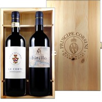 Firenze, Principe Corsini, Weinpräsent in Holzkiste