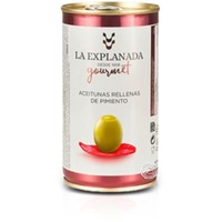 Caimari Olives Rellanas Sabor Pimiento Picante Lata, 350-g-Dose