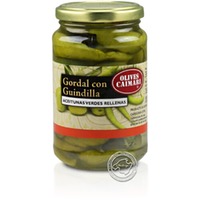 Caimari Gordal Con Guindillas - Gordal-Oliven mit Pfefferschoten, 180-g-Glas
