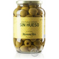 Rossello Aceitunas Verdes sin hueso, 850-g-Glas