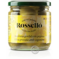 Rossello Aceituna Gordal Con Pepino Sabor Anchoa 300-g-Glas