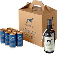 Großes Genusspaket: 1 x Windspiel Premium Dry Gin 0,5l + 6 x Tonic Water 0,2l
