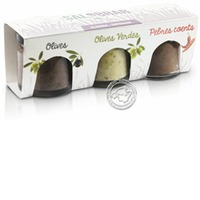 Mallorca Verda Salobrar Tapenada Olives, Olives Verdes, Pebres Coents 3er-Pack