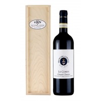 Geschenkpackung Chianti Classico „Le Corti” Principe Corsini in Geschenkkiste (Holzkiste)