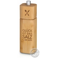 Salzmühle Bambus "Glück ist das Salz in der Suppe"