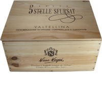 5 Stelle Sfursat Original Wein-Holzkiste (OHK) von Nino Negri mit Deckel