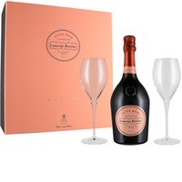 Laurent-Perrier Cuvée Rosé Champagne AOC 0,75 ℓ, Geschenkset mit Sektgläsern