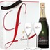 Champagner Lanson - Le Black Création - Mit Etui 2 Flûtes 