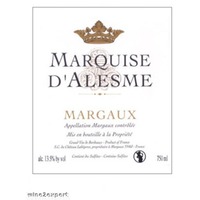 Chateau Marquis d'Alesme Margaux Grand Cru Classe