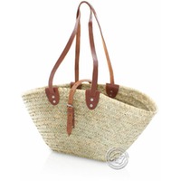 Korbtragetasche Palma-Serie mit Ledergurt und Schnalle, 50 x 22 cm, je Korb