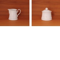 Teeporzellan schlicht weiß mit Produktauswahl Zucker- und Sahne Set