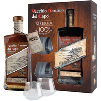 Caffo Vecchio Amaro del Capo Riserva del Centenario 0,7 ℓ, Geschenkset mit Gläsern