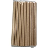 Trinkhalm Papier Kraft braun Ø 8 mm, 23 cm 100 Stück