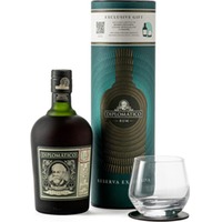 Ron Diplomatico Rva Esclusiva Canister posavasos piel y vaso