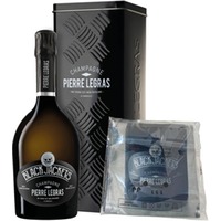 Pierre Legras Black Jackets Champagne AOC Brut Blanc de Noirs 0,75 ℓ, Pack mit Bandana