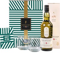 Lagavulin 8 Years Isle of Islay Single Malt Whisky, 0,7l, 48%, in hochwertigem Geschenkset, Schottland, Präsente