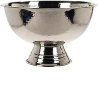 Champagnerschale 39x24 cm gehämmert Edelstahl