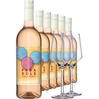 Parasole Rosato im 6er-Vorratspaket inkl. 2er-Set Zwiesel Glas »PURE«