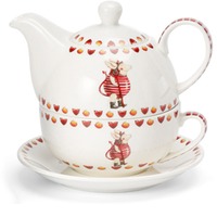Tea for one Set "Teufel" 3tlg.- 0,4l New Bone China