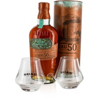 Suau Brandy Privada 50 Anos + Gläser, 37 % vol, 0,7-l-Flasche