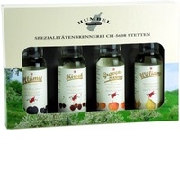 Humbel, Probierpaket Obstbrände 4 x 2cl. 40% (Geschenkpackung)   bio