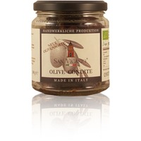 San Vicario Oliven schwarz, condite (mit Stein) 180 g