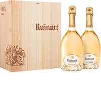 Champagner Geschenkset - Ruinart - Blanc De Blancs - 2 Fl. - In Holzkiste