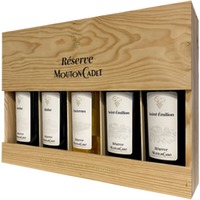 5 Flaschen Set - Mouton Cadet Réserve - Baron Philippe De Rothschild - In Original Holzkiste