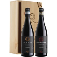 Holzkiste Corte Giara "La Groletta" mit Ripasso und Amarone