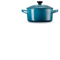Mini-Cocotte aus Steinzeug 10 cm deep teal