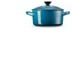 Mini-Cocotte aus Steinzeug 10 cm deep teal 