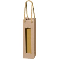 1er Papiertüte Piccolo natur mit Sichtfenster TU 1202