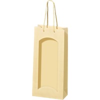 2er Papiertüte cream mit Sichtfenster TU 2614